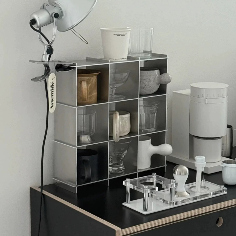 Coffee Tea Stand - Scaffale Minimalista in Lega di Alluminio