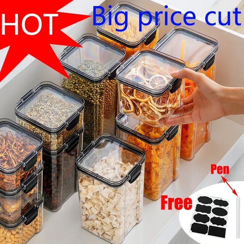 Coffee Tea Sugar Canister Set - 460-1800ml Set Impilabile Cucina Barattolo Sigillato
