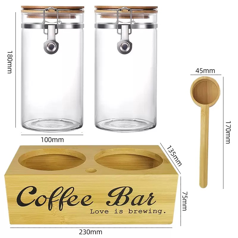 Coffee Tea Bean - Barattoli per caffè Confezione da 2