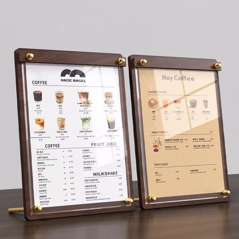 Coffee Tea Stand - Espositore Personalizzato A4/A5 in Acrilico Effetto
