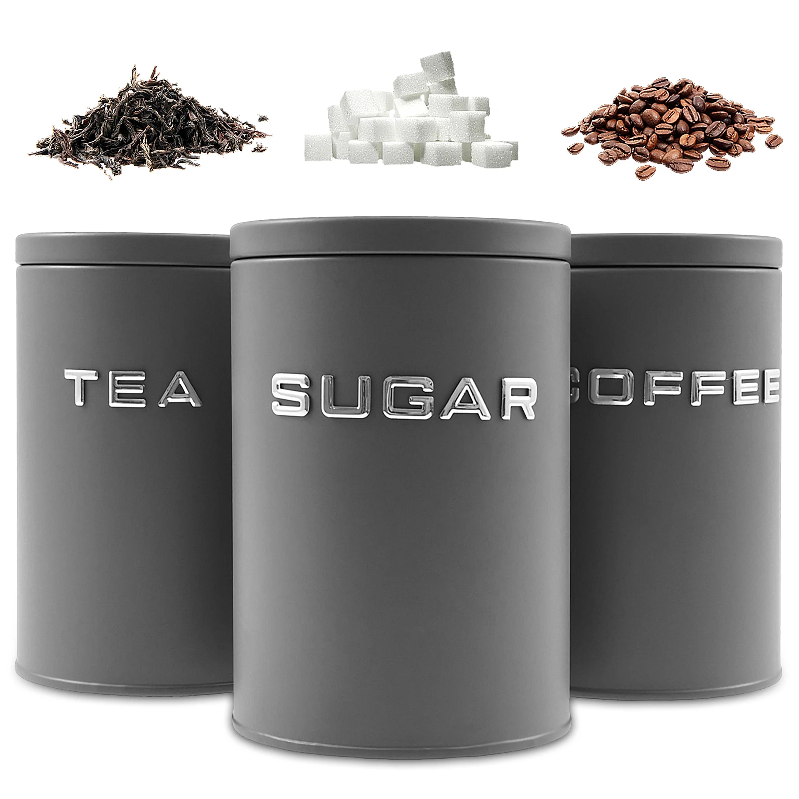 Coffee Tea Sugar Canister Set - Barattolo di zucchero per tè e