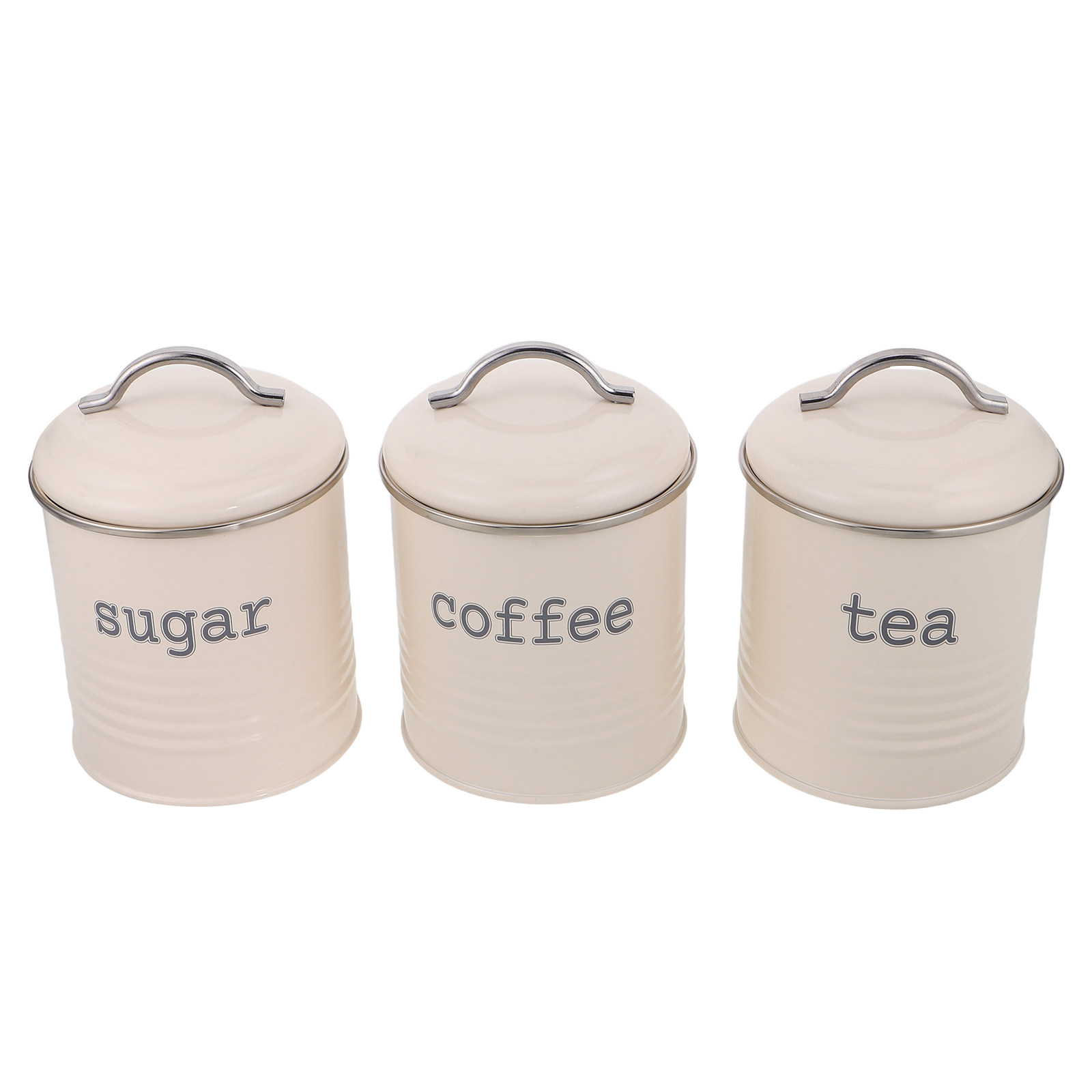 Coffee Tea Sugar Canister Set - Set di 3 Contenitori Sigillati per