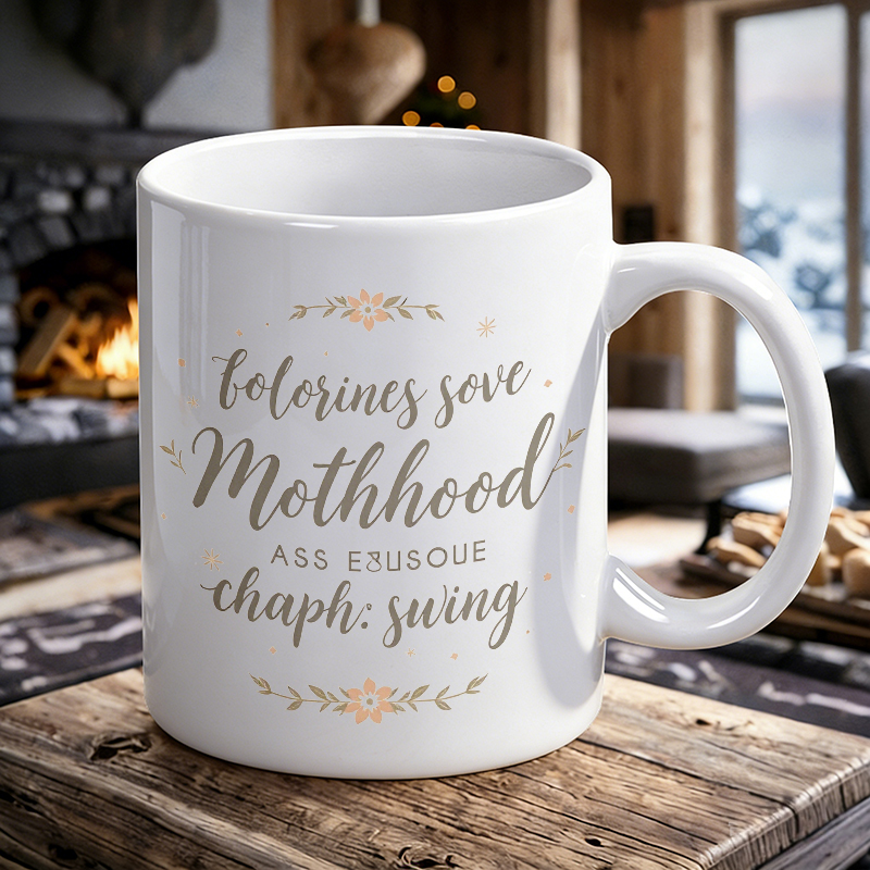 Coffee Tea Quotes - Tazza in Ceramica con Citazione Floreale