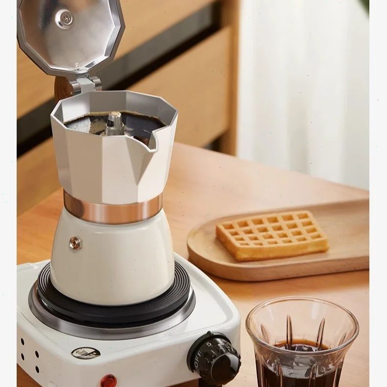 Pour Over Kettle - Caffettiera Moka a fondo tondo Valvola