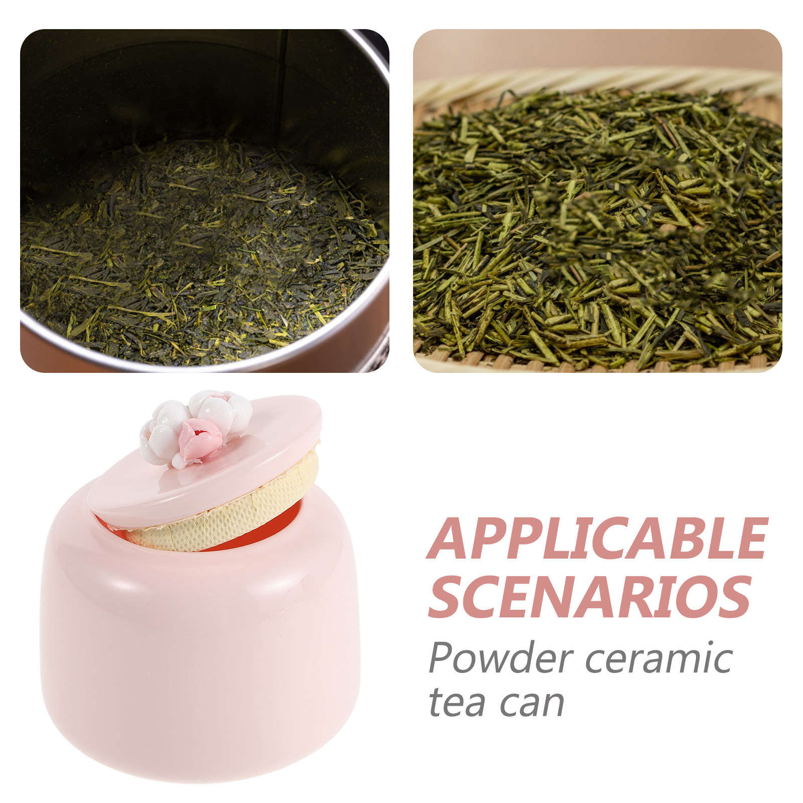 Barattolo in Ceramica Rosa per - Coffee Tea And Bean Leaf recensione e prezzo