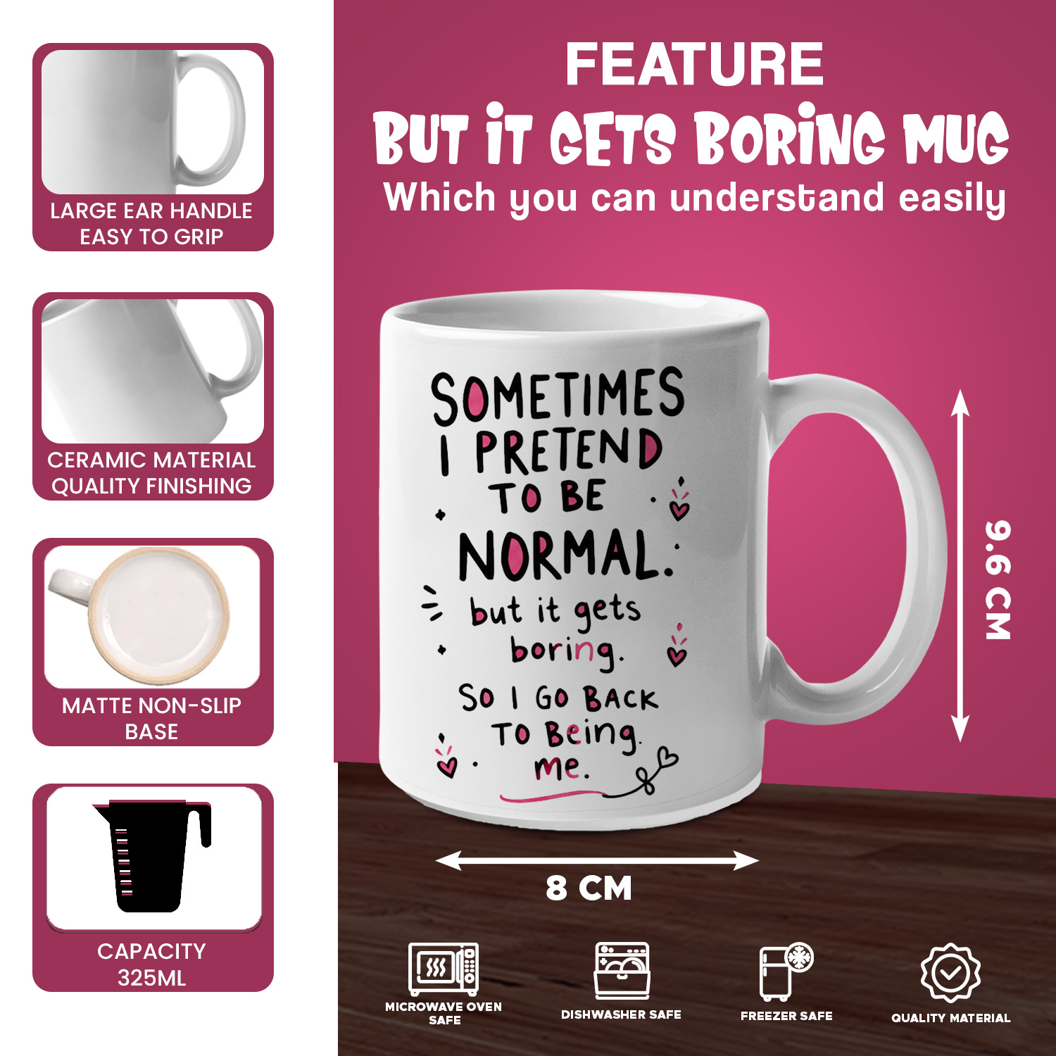 A volte mi fingo normale, ma d - Coffee Tea Quotes recensione e prezzo