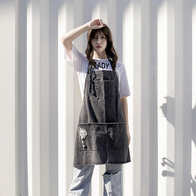 Grembiuli in denim di cotone l - Coffee Tea Gardens recensione e prezzo