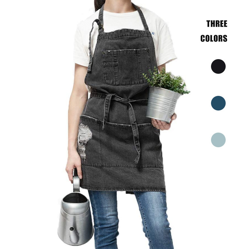 Grembiuli in denim di cotone l - Coffee Tea Gardens recensione e prezzo