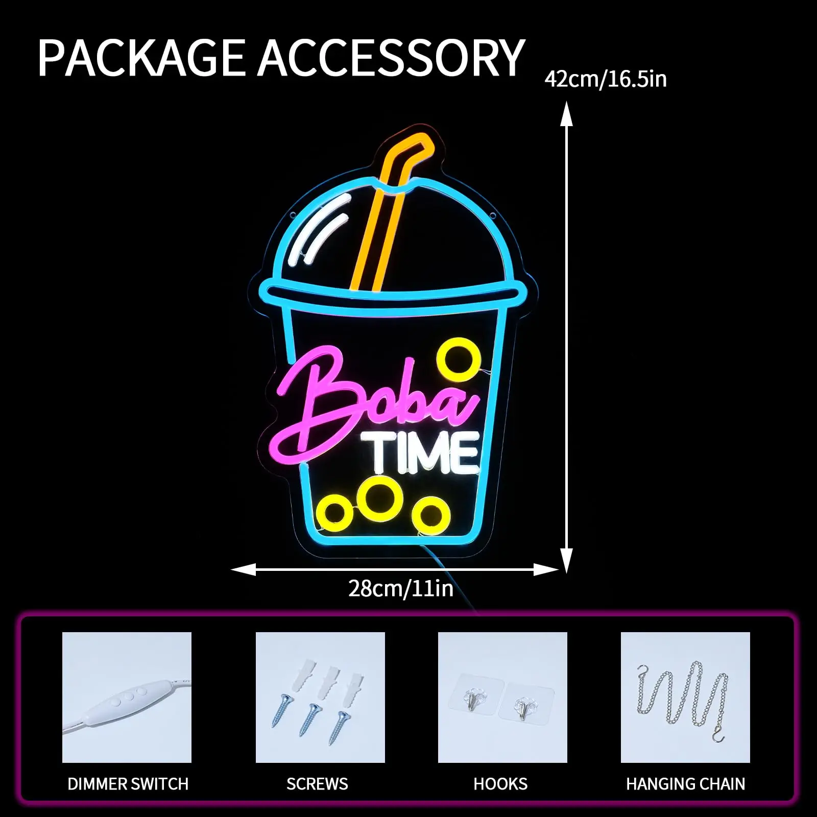 Boba Time Insegna al neon per  - Coffee Tea Neon Sign recensione e prezzo