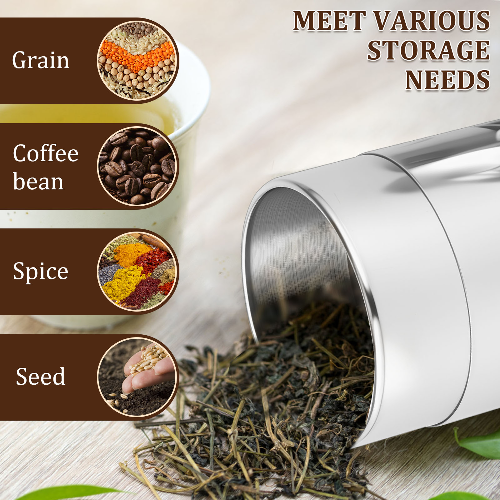 Contenitori per barattoli di f - Coffee Tea And Bean Leaf recensione e prezzo