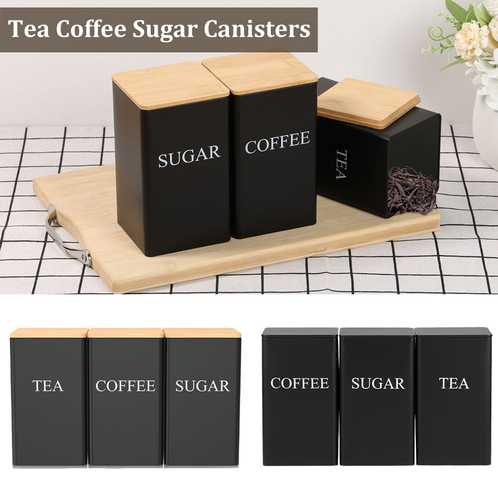 Barattolo di stoccaggio dei ch - Coffee Tea Sugar Canister Set recensione e prezzo
