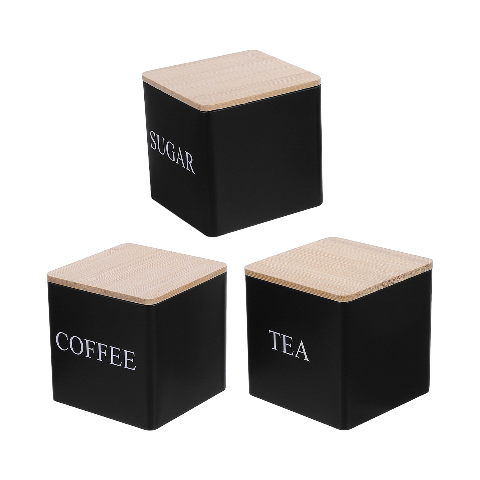 Set di 3 Contenitori in Metall - Coffee Tea Sugar Canister Set recensione e prezzo